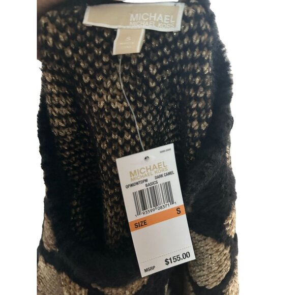 MICHAEL KORS Animal Print Dark Camel Sweater Size Small NEW - Picture 5 of 5